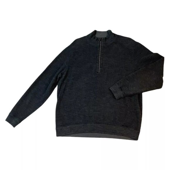 Tommy Bahama 1/4 Zip Gray Pullover Sweater Adult Size Large Crew-Neck - Picture 1 of 10